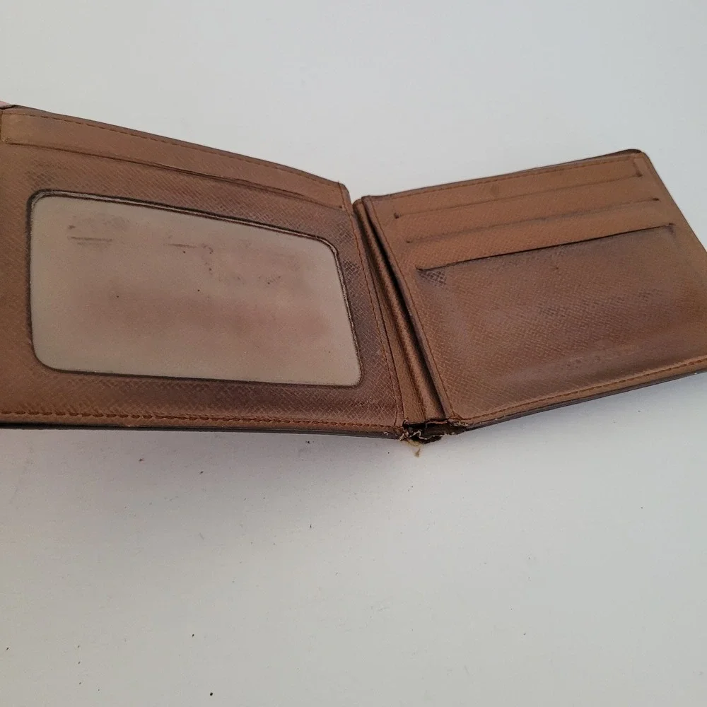 Louis Vuitton Monogram‎ Bifold Wallet with ID Window Brown Canvas Vintage